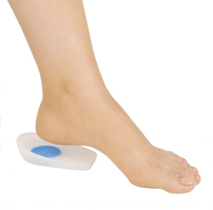 CALCANHEIRA DE SILICONE COM PONTO AZUL PARA ESPORÃO