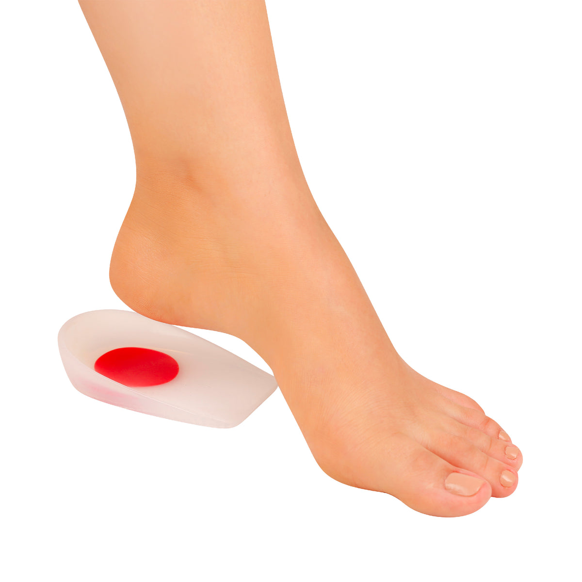 CALCANHEIRA DE SILICONE PONTO VERMELHO SILISPORTE