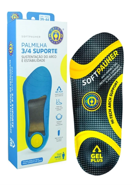 PALMILHA 3/4 ORTOPEDICA SUPORTE SOFTPAUHER 39-44