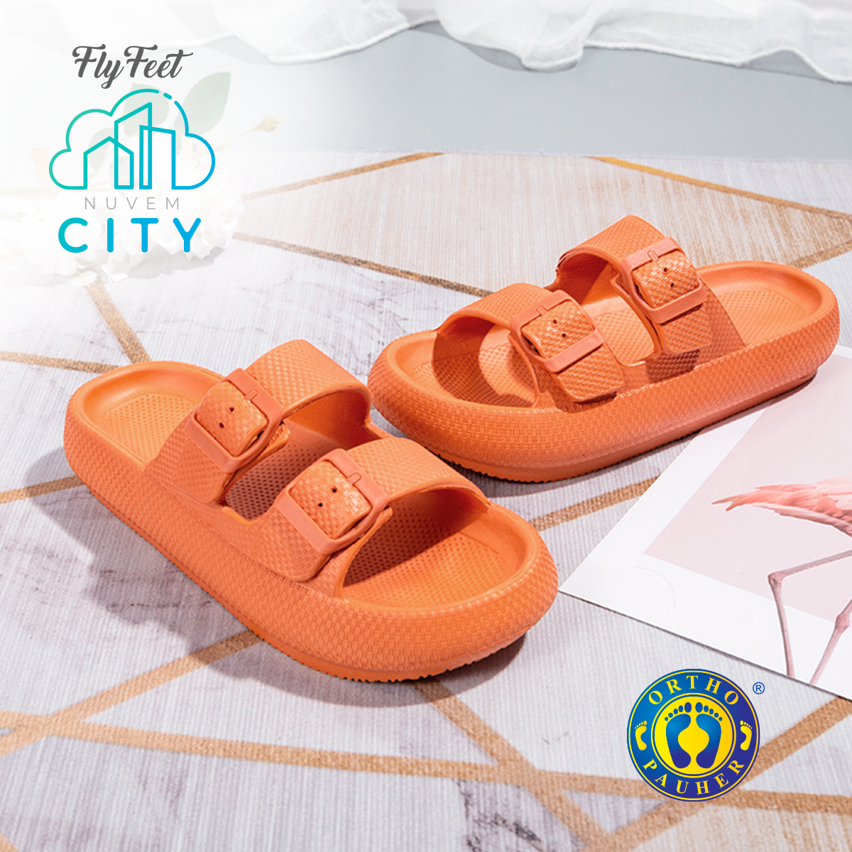 SANDÁLIA ORTOPÉDICA FLY FEET NUVEM CITY - ORTHO PAUHER