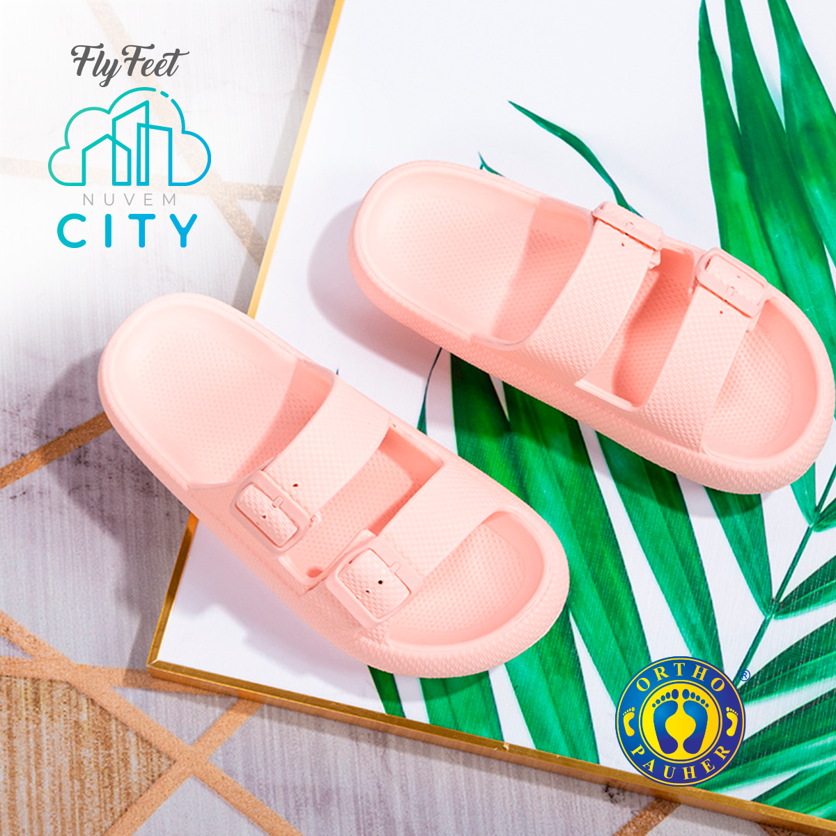 SANDÁLIA ORTOPÉDICA FLY FEET NUVEM CITY - ORTHO PAUHER