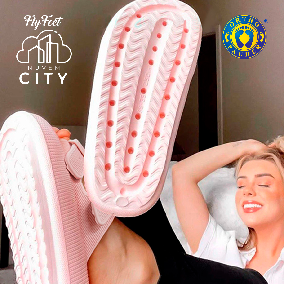 SANDÁLIA ORTOPÉDICA FLY FEET NUVEM CITY - ORTHO PAUHER