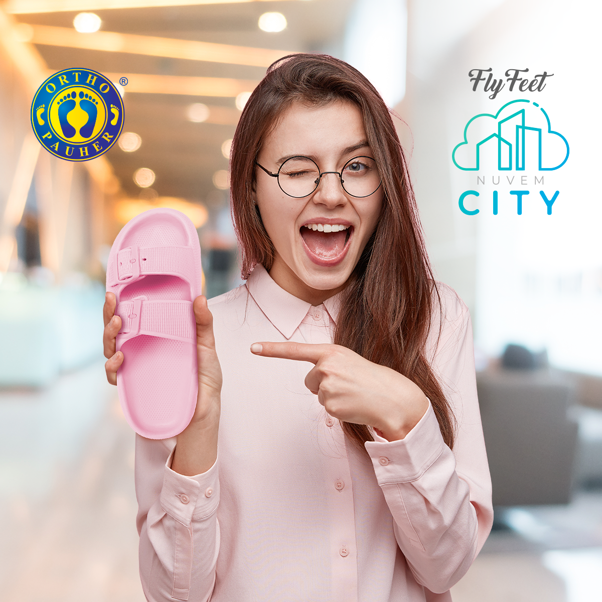 SANDÁLIA ORTOPÉDICA FLY FEET NUVEM CITY - ORTHO PAUHER