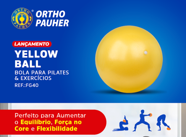 BOLA PARA PILATES E EXERCÍCIOS YELLOW BALL