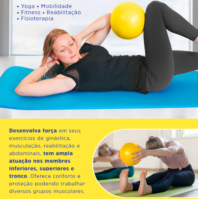 BOLA PARA PILATES E EXERCÍCIOS YELLOW BALL