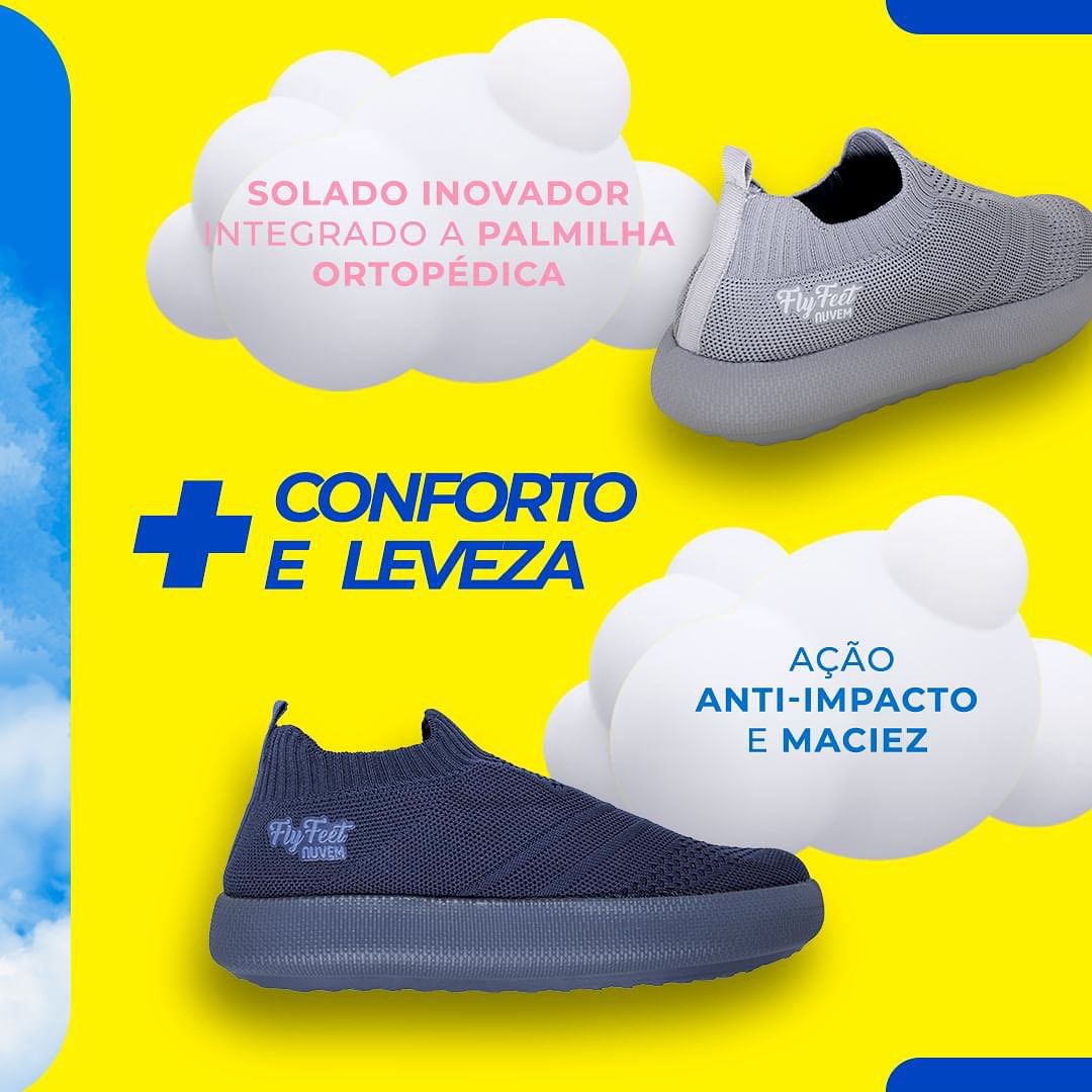 TÊNIS NUVEM ORTOPÉDICO FLY FEET KNIT - ORTHO PAUHER