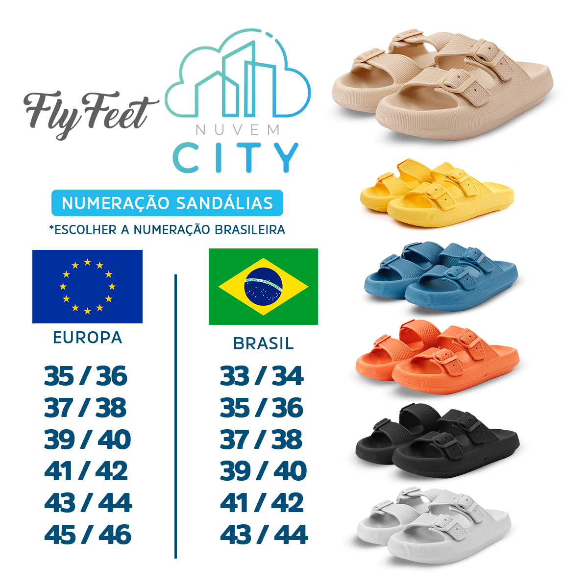 SANDÁLIA ORTOPÉDICA FLY FEET NUVEM CITY - ORTHO PAUHER