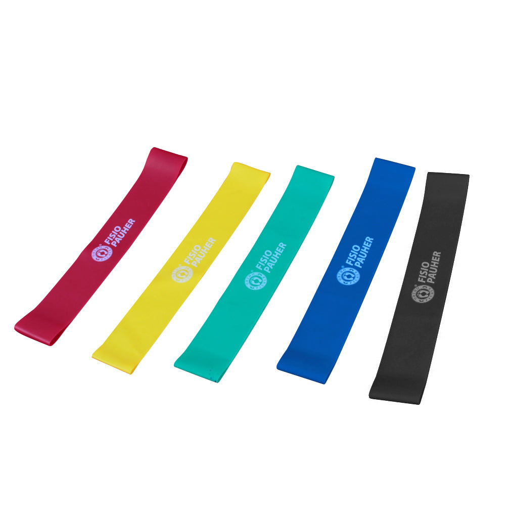 FAIXA ELÁSTICA MINI BAND FISIO PAUHER COM 5 UNIDADES ORTHO PAUHER