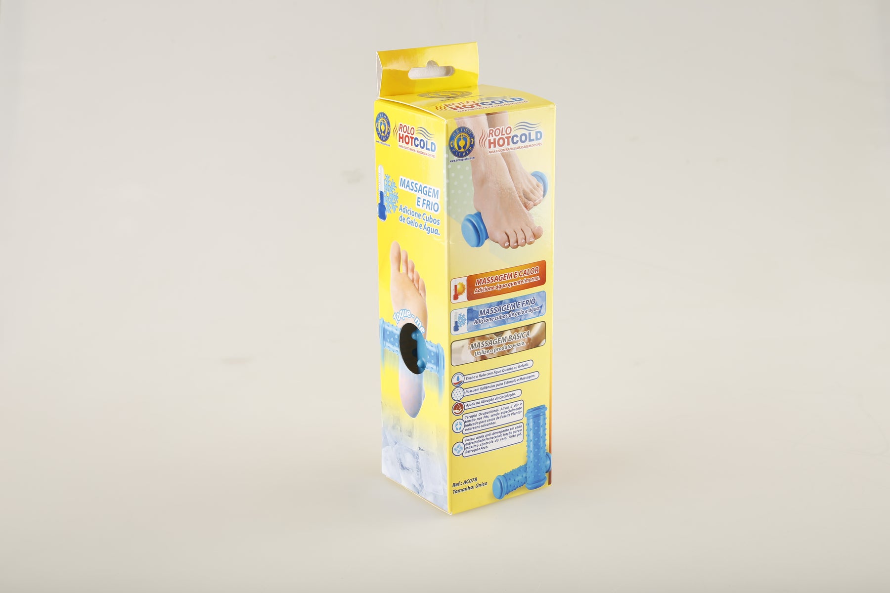 ROLO HOTCOLD PARA FISIOTERAPIA E MASSAGEM FASCITE PLANTAR