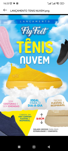 TÊNIS NUVEM ORTOPÉDICO FLY FEET KNIT - ORTHO PAUHER